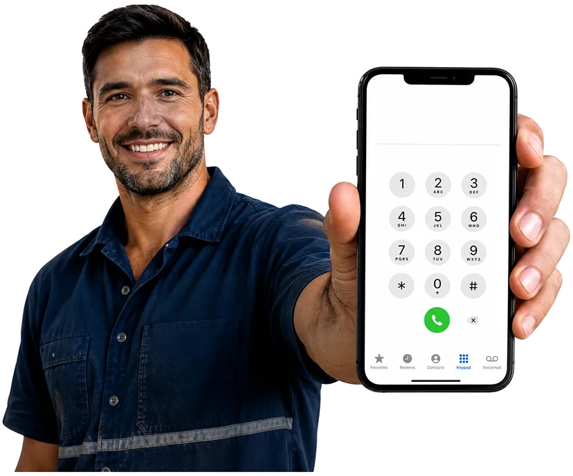 Our plumber taking a booking call for Chipping Norton