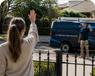Happy Chipping Norton customer after the job is finished